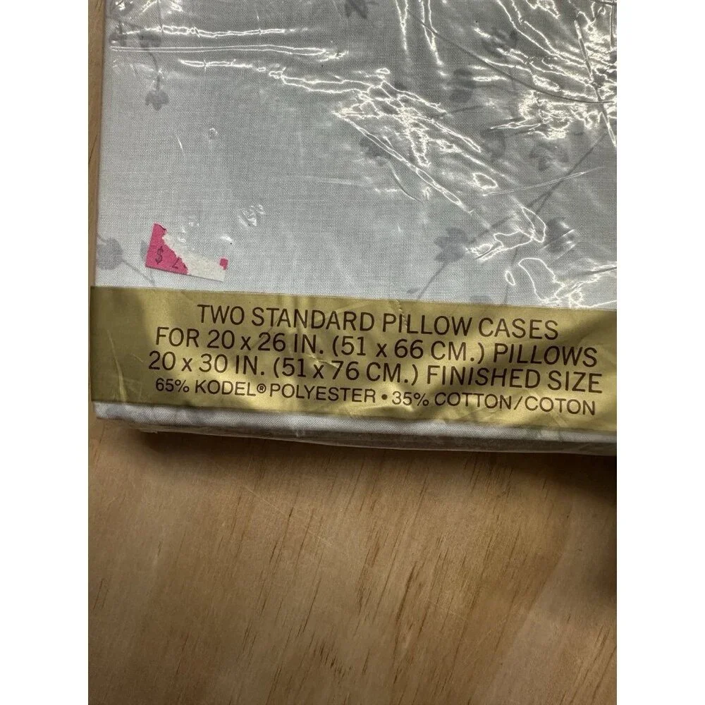 Vtg Springmaid Blue Floral Double Sheet Set Flat Fitted Pillow Cases Vintage New